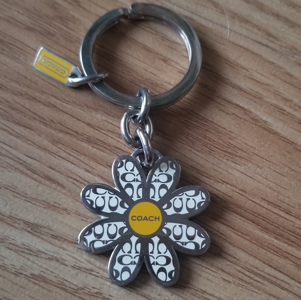 Authentic Coach Flower keychain